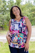 Load image into Gallery viewer, Black LABB Clothing | BL05-223 Perfect Fresh Magazine Round Neck Tank