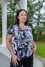 Load image into Gallery viewer, Black LABB Clothing | BL100-223B Fresh Mag Short Sleeve Slub Knit Top