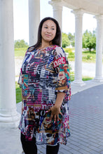 Load image into Gallery viewer, Black LABB Clothing | BL104-223 Fresh Mag Asymmetric Long Mesh Cover-Up