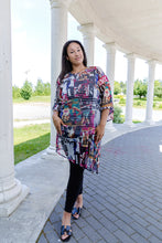 Load image into Gallery viewer, Black LABB Clothing | BL104-223 Fresh Mag Asymmetric Long Mesh Cover-Up