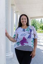 Load image into Gallery viewer, Black LABB Clothing | BL105-221 Nature's Finest Curved Hem Mesh Top