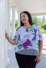 Load image into Gallery viewer, Black LABB Clothing | BL105-221 Nature's Finest Curved Hem Mesh Top