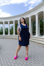 Load image into Gallery viewer, Black LABB Clothing | BL107-223 Fresh Mag Navy Pocketed Dress with Inset