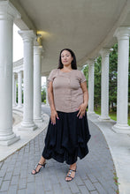 Load image into Gallery viewer, Black LABB Clothing | BL109-99 Black Linen Pin Tuck Skirt