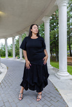Load image into Gallery viewer, Black LABB Clothing | BL109-99 Black Linen Pin Tuck Skirt