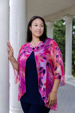 Load image into Gallery viewer, Black LABB Clothing | BL22-227 Luscious Pink Criss Cross Overlay