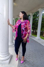 Load image into Gallery viewer, Black LABB Clothing | BL22-227 Luscious Pink Criss Cross Overlay
