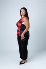 Load image into Gallery viewer, Black LABB Clothing | BL24-202 Perfect Red Geo Petite Tank