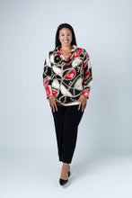 Load image into Gallery viewer, Black LABB Clothing | BL68-201 Chain Link Collar Scoop Neck Top