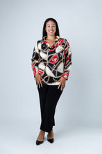 Load image into Gallery viewer, Black LABB Clothing | BL68-201 Chain Link Collar Scoop Neck Top