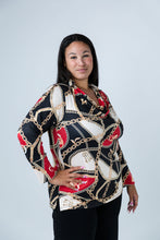 Load image into Gallery viewer, Black LABB Clothing | BL68-201 Chain Link Collar Scoop Neck Top