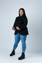 Load image into Gallery viewer, Black LABB Clothing | BL77-213Y Black Peplum Tunic