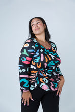 Load image into Gallery viewer, Black LABB Clothing | BL83-208Y 80's Side Knotted Top