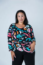 Load image into Gallery viewer, Black LABB Clothing | BL83-208Y 80's Side Knotted Top