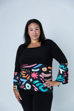 Load image into Gallery viewer, Black LABB Clothing | BL87-208 80's Square Neck Top