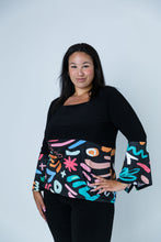 Load image into Gallery viewer, Black LABB Clothing | BL87-208 80's Square Neck Top