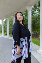 Load image into Gallery viewer, Black LABB Clothing | BL92-219 Mono Splash Mesh With Black Linen Jacket