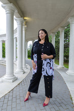 Load image into Gallery viewer, Black LABB Clothing | BL92-219 Mono Splash Mesh With Black Linen Jacket