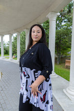 Load image into Gallery viewer, Black LABB Clothing | BL92-219 Mono Splash Mesh With Black Linen Jacket