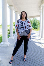 Load image into Gallery viewer, Black LABB Clothing | BL93-219 Mono Splash Layered Mesh Split Top