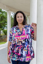 Load image into Gallery viewer, Black LABB Clothing | BL94-223 Fresh Mag Short Sleeve 2 Pocket Tunic