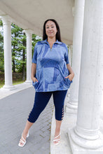 Load image into Gallery viewer, Black LABB Clothing | BL94-224 Denim Craze Short Sleeve 2 Pocket Tunic