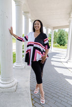 Load image into Gallery viewer, Black LABB Clothing | BL96-220 Coloured Lines Asymmetric Tunic