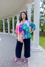 Load image into Gallery viewer, Black LABB Clothing | BL96-226 Coloured Marble Asymmetric Tunic