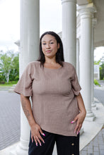 Load image into Gallery viewer, Black LABB Clothing | BL97-Beige Linen Short Sleeve Tunic