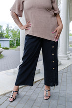 Load image into Gallery viewer, Black LABB Clothing | BL98-99 Black Linen Pant With Button Detail