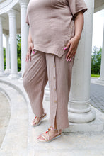 Load image into Gallery viewer, Black LABB Clothing | BL98 Beige Linen Pant With Button Detail