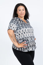 Load image into Gallery viewer, Black LABB Clothing | BL53-111 Aztec Lillie Short Sleeve Layered Top