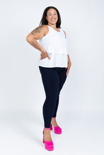 Load image into Gallery viewer, Black LABB Clothing | BL48-01 White Lillie Layered Tank