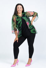 Load image into Gallery viewer, Black LABB Clothing | BL22-112 Tropical Fern Criss Cross Overlay