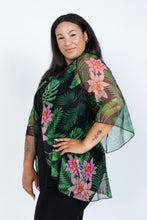 Load image into Gallery viewer, Black LABB Clothing | BL22-112 Tropical Fern Criss Cross Overlay