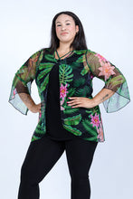 Load image into Gallery viewer, Black LABB Clothing | BL22-112 Tropical Fern Criss Cross Overlay