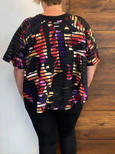 Load image into Gallery viewer, Black LABB | Daisy Multi Coloured Mesh Top