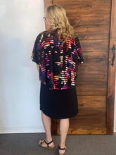 Load image into Gallery viewer, Black LABB | Daisy Multi Coloured Mesh Top