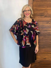 Load image into Gallery viewer, Black LABB | Daisy Multi Coloured Mesh Top