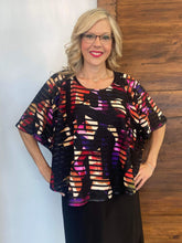 Load image into Gallery viewer, Black LABB | Daisy Multi Coloured Mesh Top