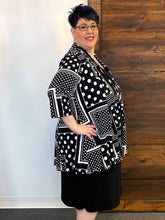 Load image into Gallery viewer, Black LABB | Black Dotted Geometric Open Jacket