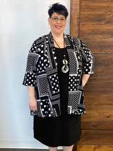 Load image into Gallery viewer, Black LABB | Black Dotted Geometric Open Jacket