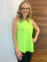 Load image into Gallery viewer, Perfect Neon Green Round Neck Tank