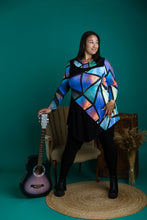 Load image into Gallery viewer, Black LABB Clothing | BL85-203 Mosaic Colour Block Tunic
