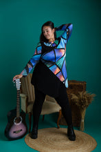 Load image into Gallery viewer, Black LABB Clothing | BL85-203 Mosaic Colour Block Tunic
