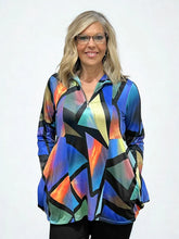 Load image into Gallery viewer, Black LABB Clothing | BL75-203 Mosaic 2 Pocket Tunic
