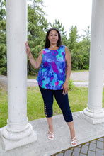 Load image into Gallery viewer, Black LABB Clothing | BL05-218 Perfect Whimsical Blue Round Neck Tank
