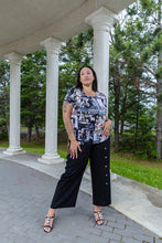 Load image into Gallery viewer, Black LABB Clothing | BL100-223B Fresh Mag Short Sleeve Slub Knit Top
