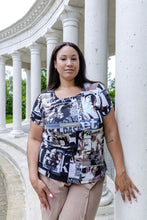 Load image into Gallery viewer, Black LABB Clothing | BL100-223B Fresh Mag Short Sleeve Slub Knit Top
