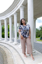 Load image into Gallery viewer, Black LABB Clothing | BL100-223B Fresh Mag Short Sleeve Slub Knit Top
